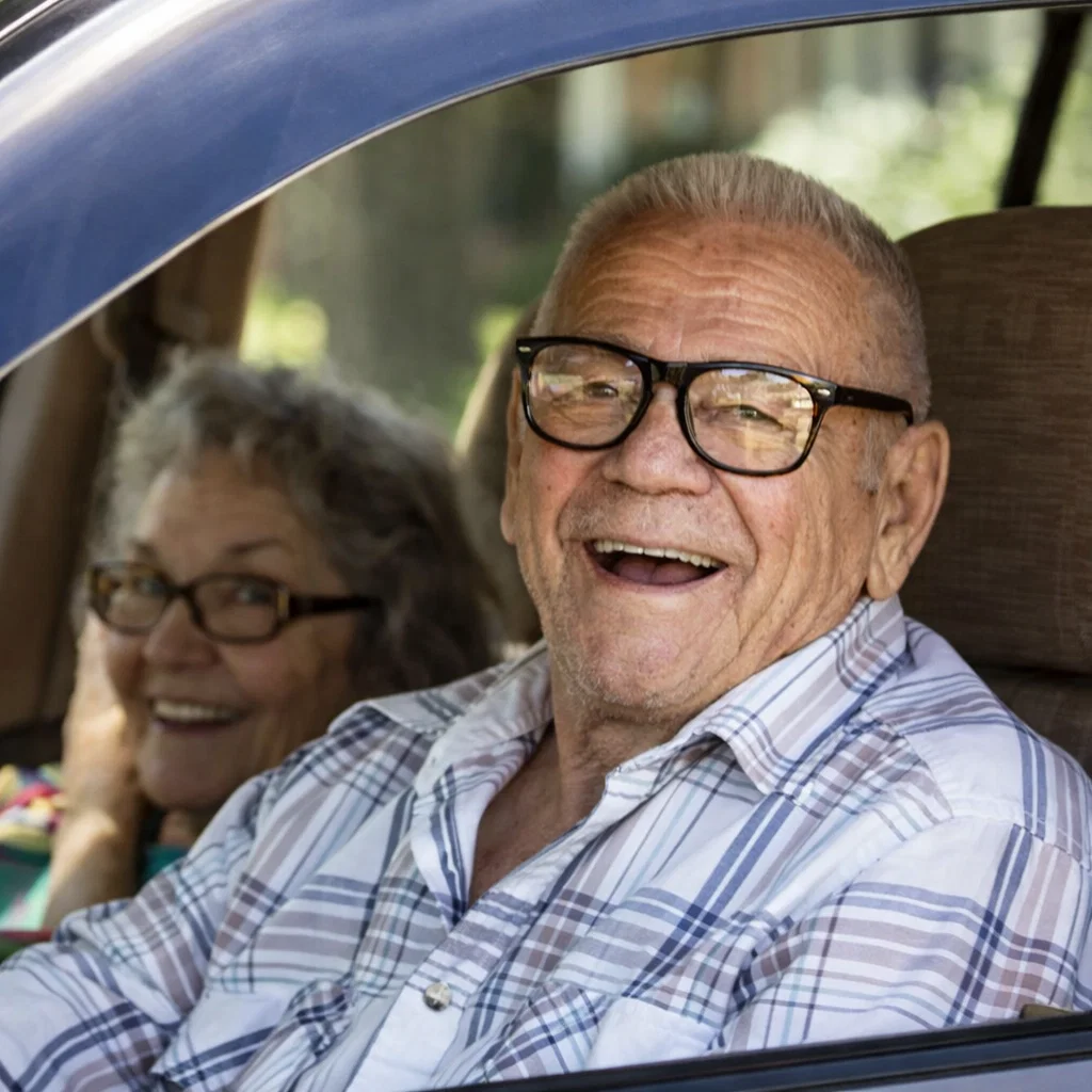 Senior man driving independently — Memopezil restored his confidence