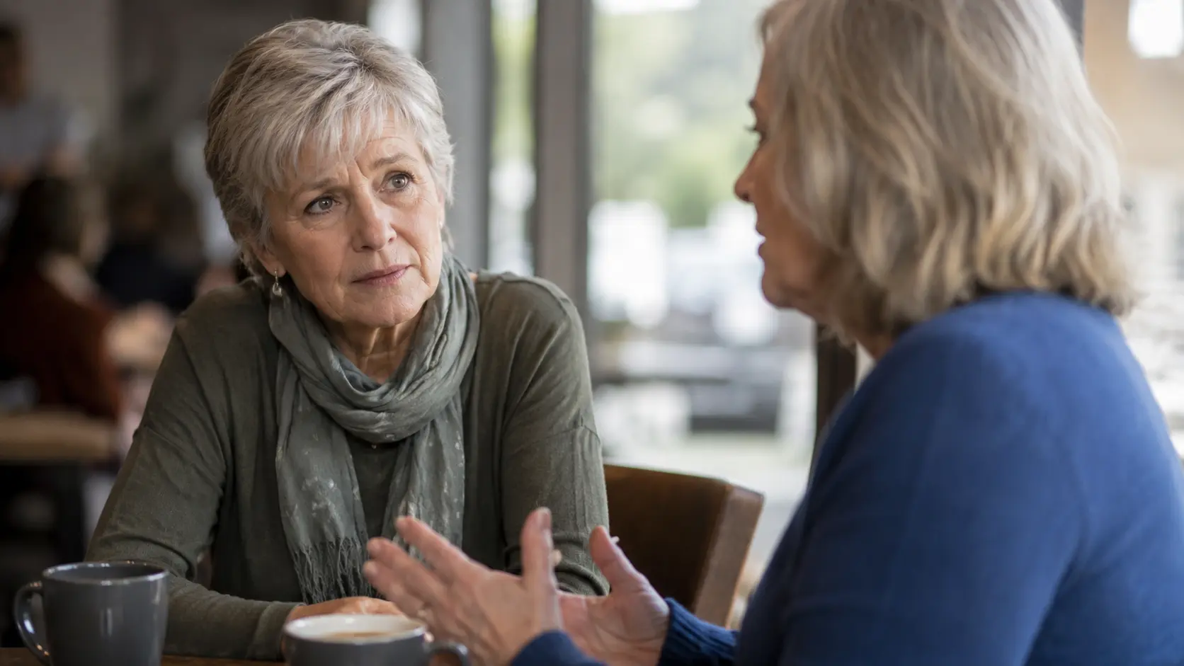 Senior losing train of thought in conversation