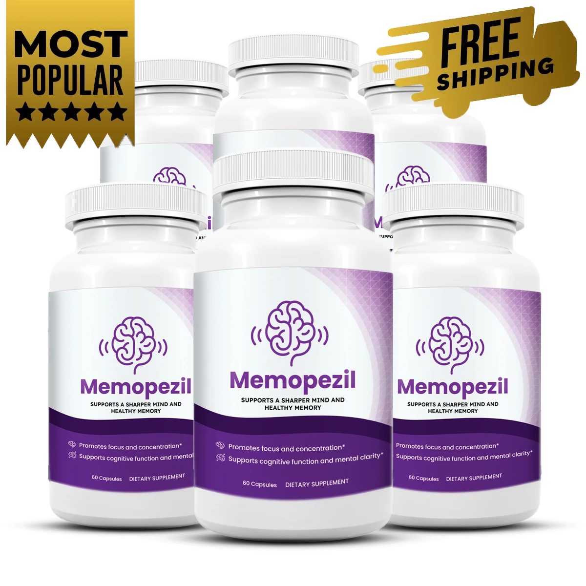 Memopezil 6 bottle package — best value 180 day supply